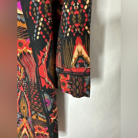 Soft Surroundings Boho Tribal Print Long Sleeve Tunic Aztec Southwestern Size 2X - Picture 10 of 12